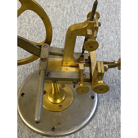 Antique Brass Gear Hobbing Machine Watchmaker Lathe Tool - Picture 13 of 14